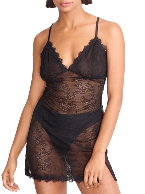 Boudoir Lace Split Hem Chemise